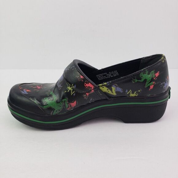 Dansko Vegan Tree Frogs Womens Size 36 US 5.5-6 Black Slip On Work Clog Shoes - Picture 3 of 9